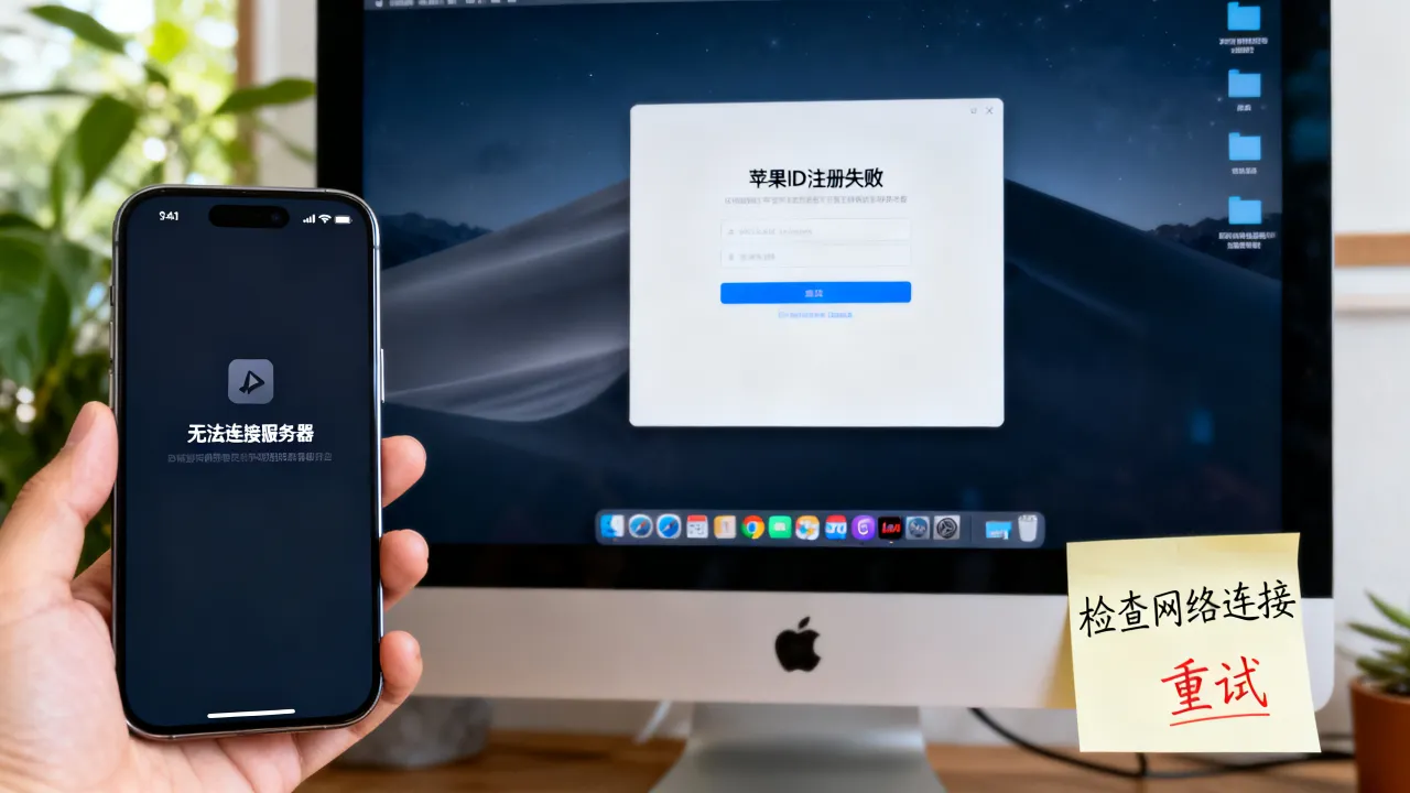 注册苹果ID为什么无法连接服务器,苹果ID注册失败怎么办?