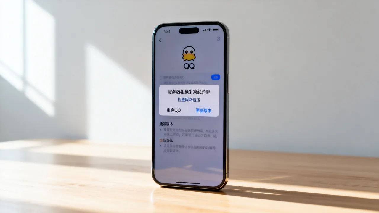 为什么QQ显示服务器拒绝发离线消息？解决方法和原因分析