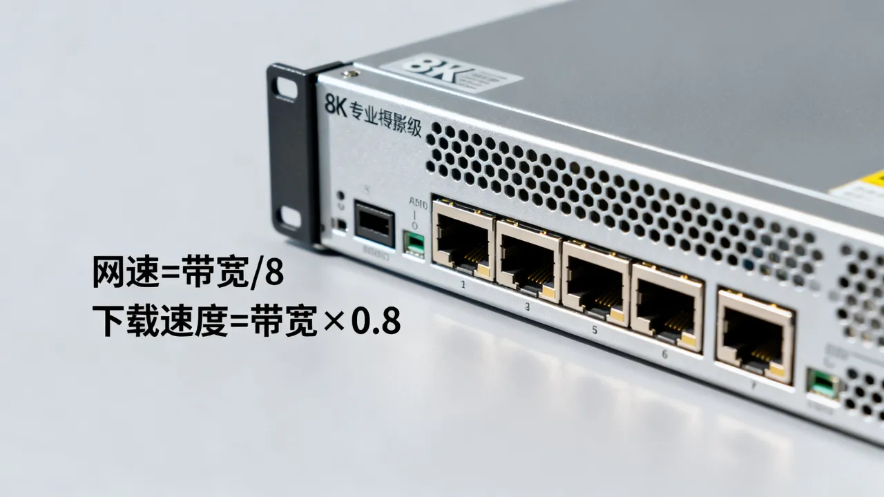 服务器网速计算公式是什么，网络带宽和下载速度怎么算？