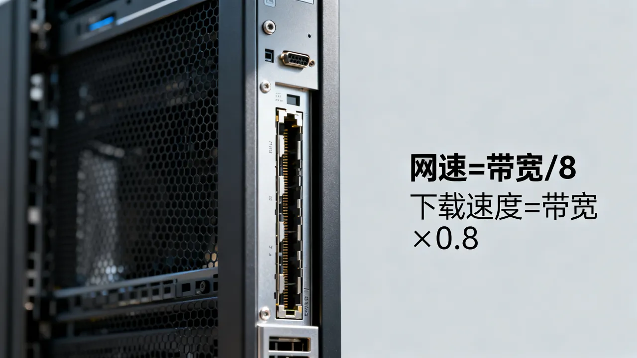 服务器网速计算公式是什么，网络带宽和下载速度怎么算？
