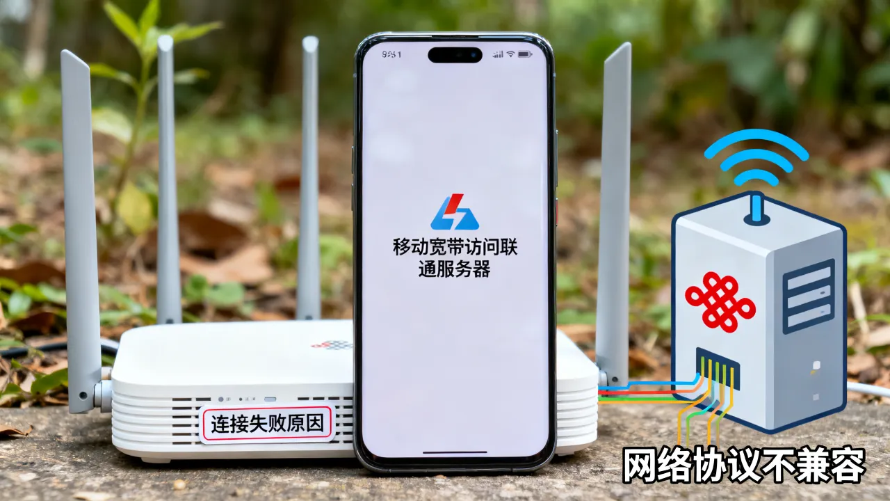 移动宽带可以访问联通服务器吗，为什么连接不上