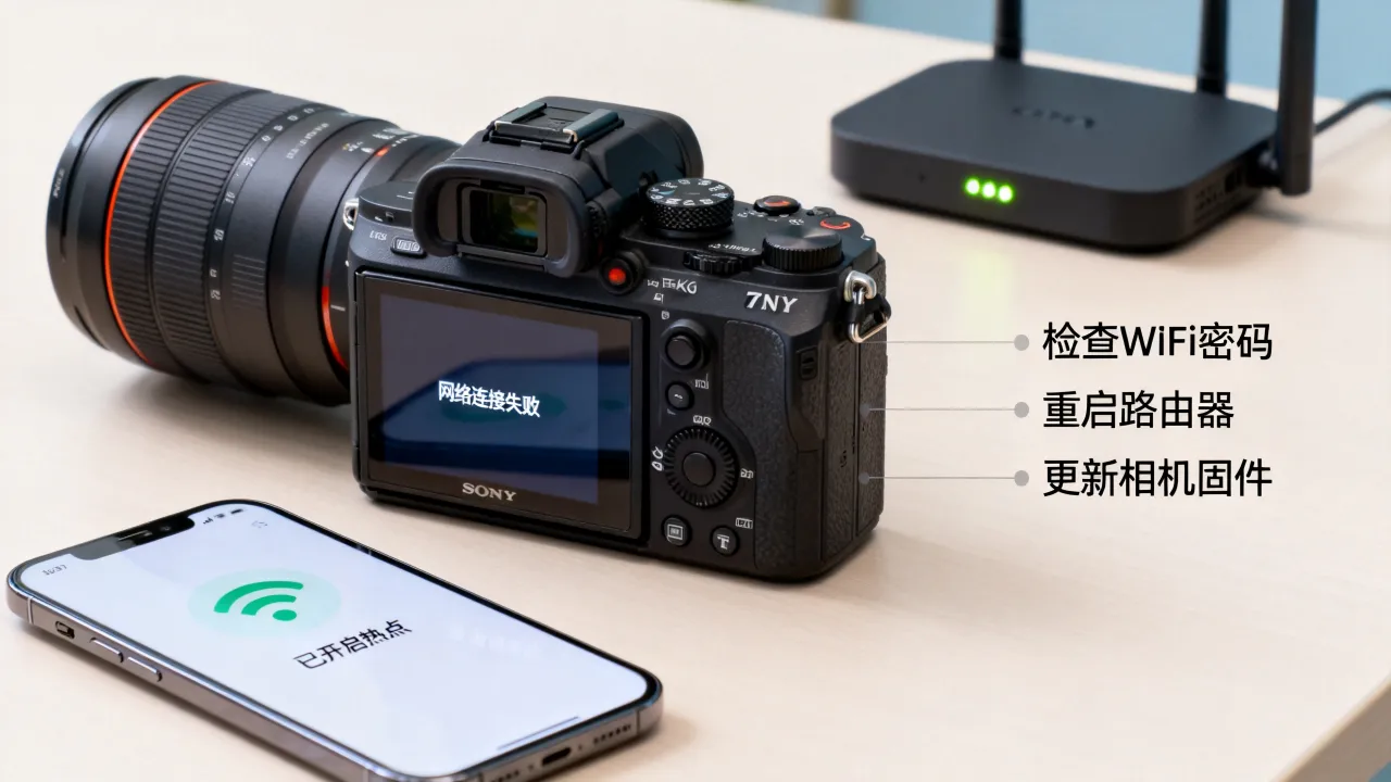 索尼a7登录不上服务器怎么办，相机网络连接失败原因