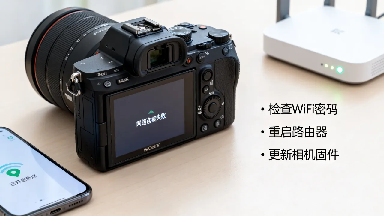 索尼a7登录不上服务器怎么办，相机网络连接失败原因