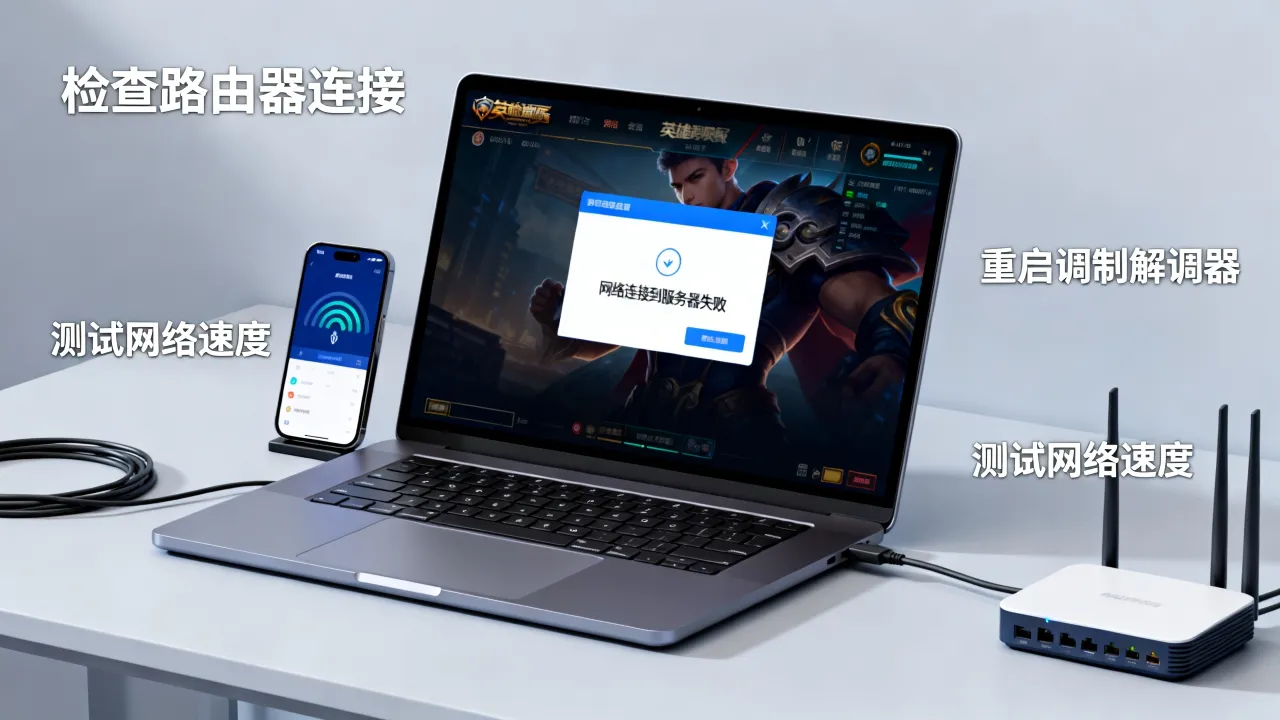 打lol为什么说网络连接到服务器，连接失败怎么解决？