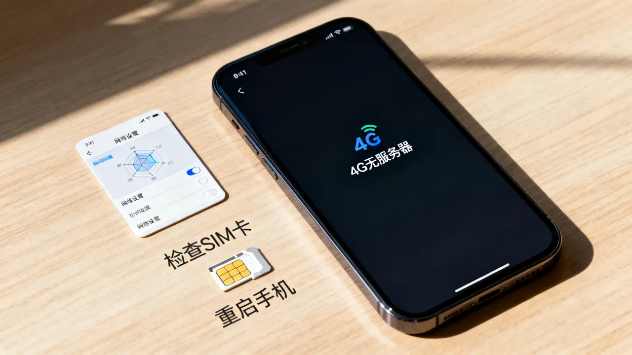 为什么手机开4g就显示无服务器，4g网络无法连接服务器怎么回事