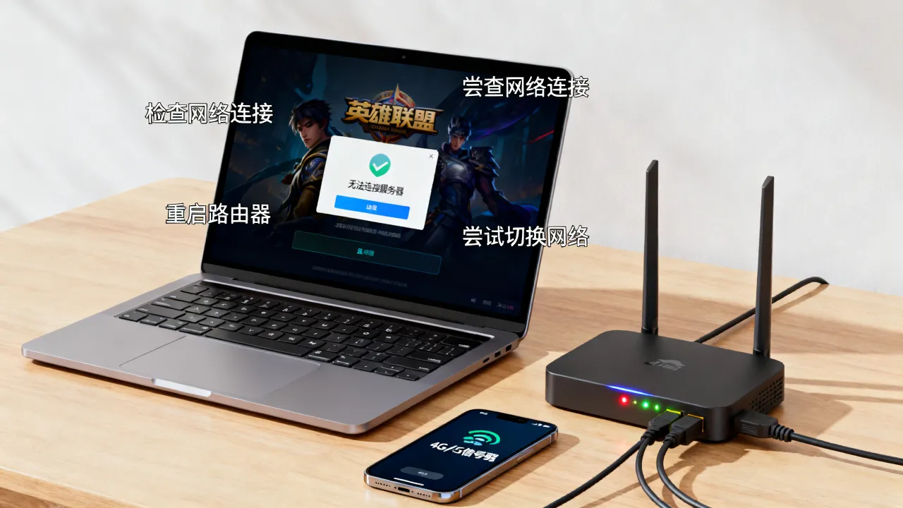 为什么我的lol链接不上服务器，英雄联盟无法连接网络怎么办