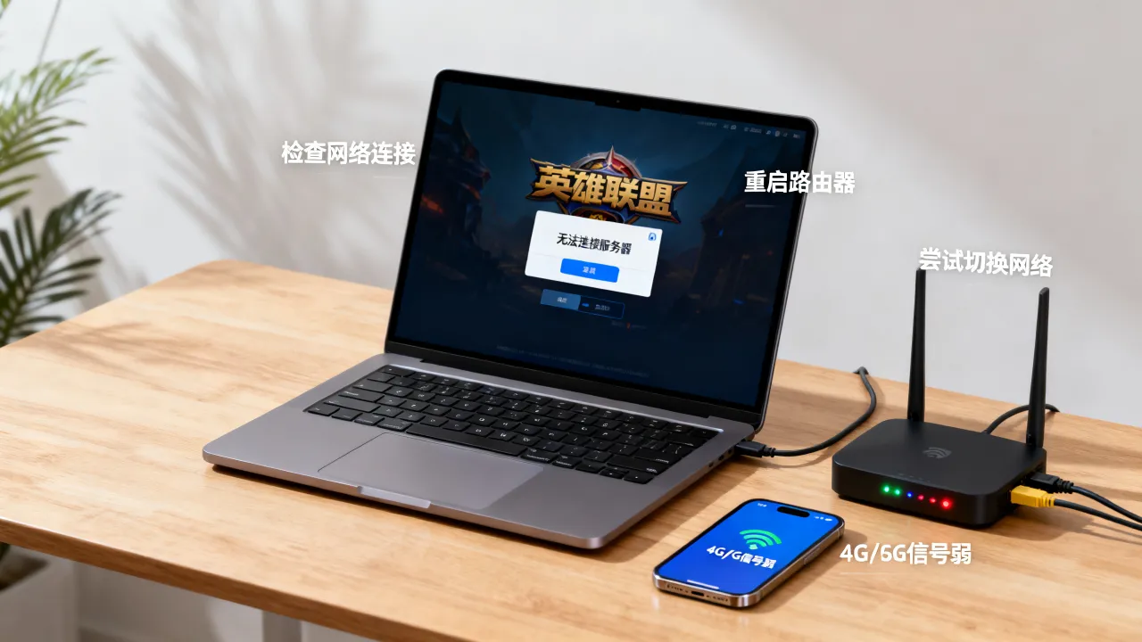 为什么我的lol链接不上服务器，英雄联盟无法连接网络怎么办