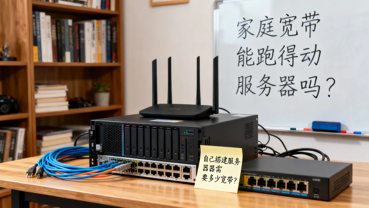 自己搭建服务器需要多少宽带？，家庭宽带能跑得动服务器吗？