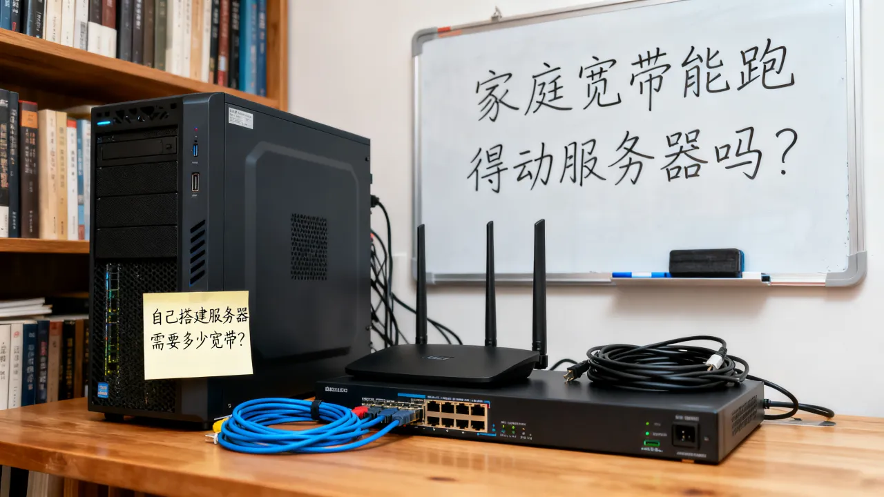 自己搭建服务器需要多少宽带？，家庭宽带能跑得动服务器吗？
