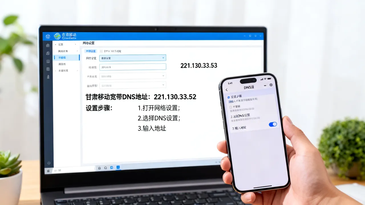 甘肃移动宽带DNS地址是多少，移动宽带DNS怎么设置