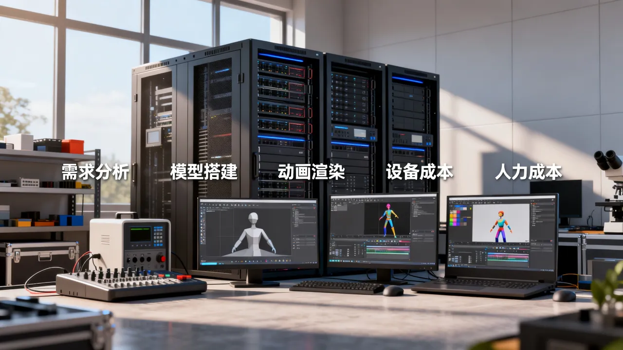 服务器机房三维动画怎么做？制作流程和费用详解，值得收藏