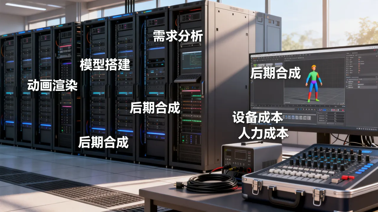 服务器机房三维动画怎么做？制作流程和费用详解，值得收藏