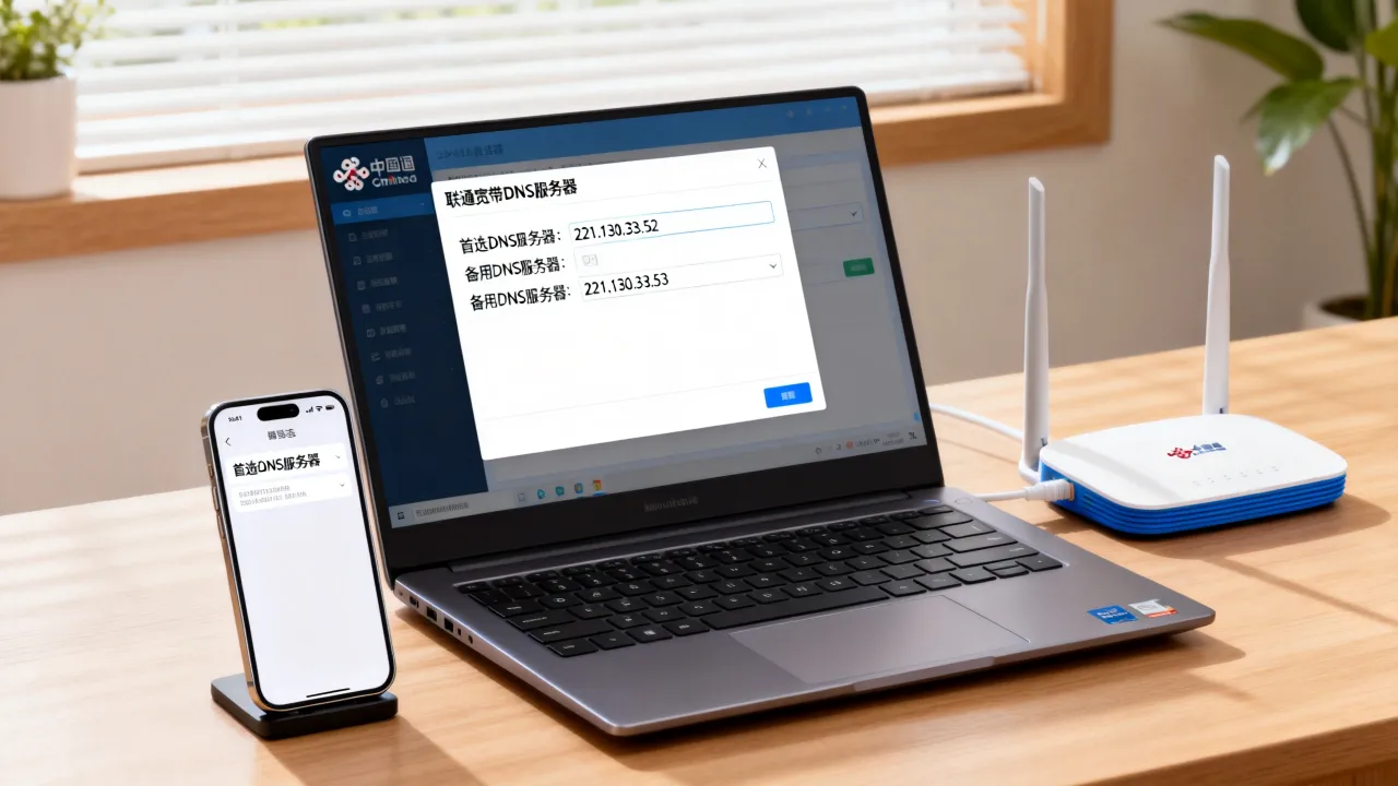 联通宽带DNS服务器是什么，联通宽带DNS地址怎么设置？