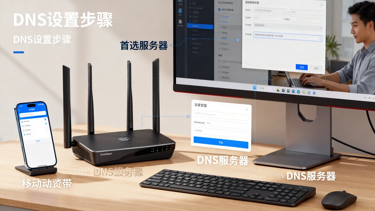 移动宽带dns服务器是什么，怎样设置才能解决网络慢？