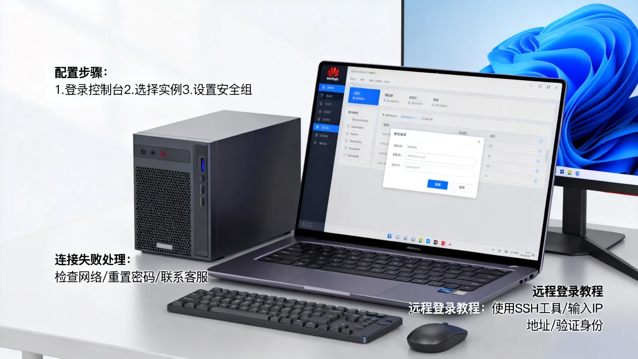 金万维华为云服务器怎么配置?连接失败怎么办,远程登录教程 金万维华为云服务器怎么配置?连接失败怎么办,远程登录教程