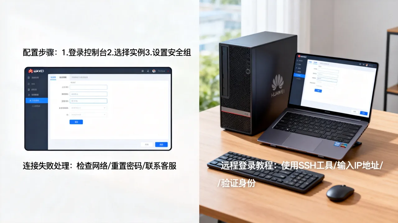 金万维华为云服务器怎么配置?连接失败怎么办,远程登录教程 金万维华为云服务器怎么配置?连接失败怎么办,远程登录教程