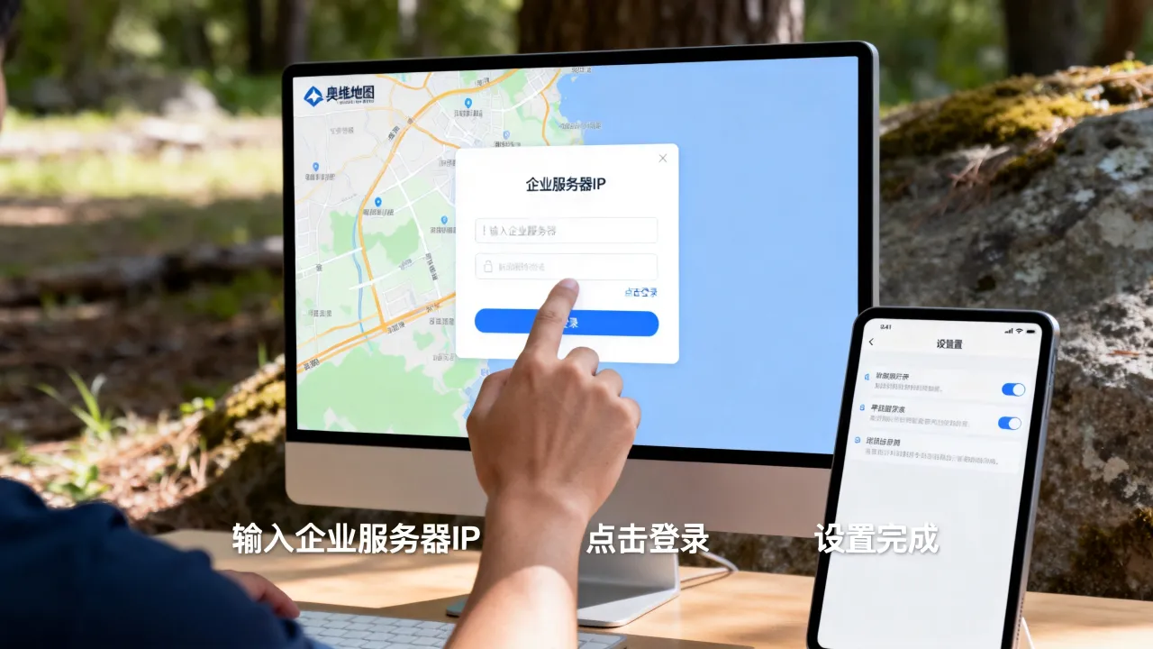 奥维地图怎么登录企业服务器IP？，怎么设置企业服务器IP