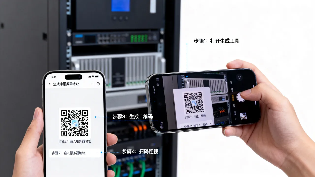 服务器地址二维码怎么生成？扫码连接服务器地址方法
