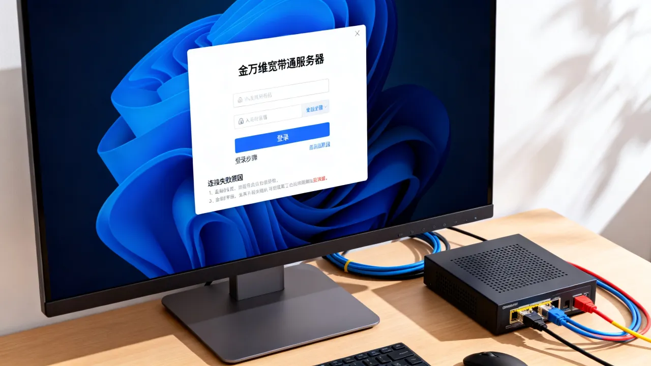 金万维宽带通服务器怎么登录？连接失败原因及解决方法